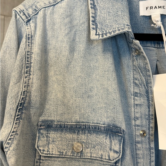 Frame Jean shirt with snap buttons NWT size Large men’s. - Picture 2 of 6